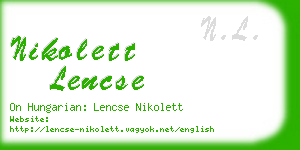 nikolett lencse business card